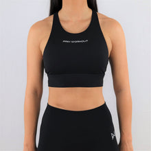 Load image into Gallery viewer, Black High Neck Sports Bra