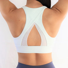 Load image into Gallery viewer, White High Neck Sports Bra