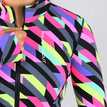 Load image into Gallery viewer, Neon Stretchy Zip Long Sleeve BBL Running Jacket