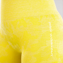 Load image into Gallery viewer, Yellow Camo High-Waist Leggings